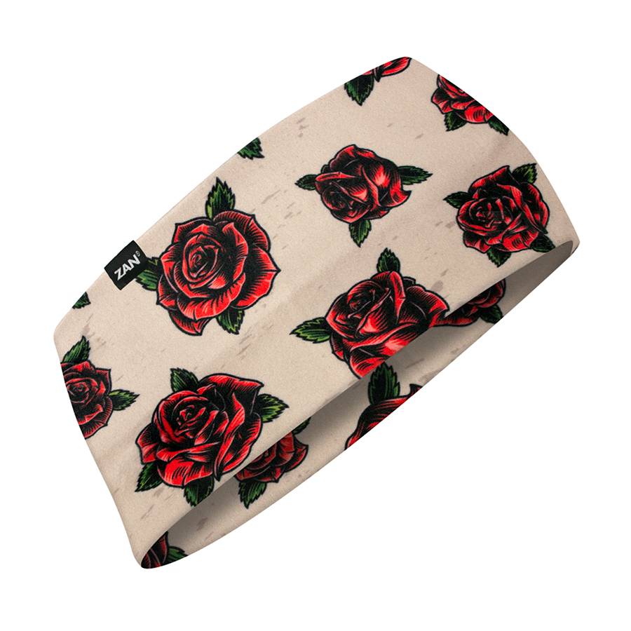 Zan Headgear Zan Headband SportFlex Series Tattoo Roses