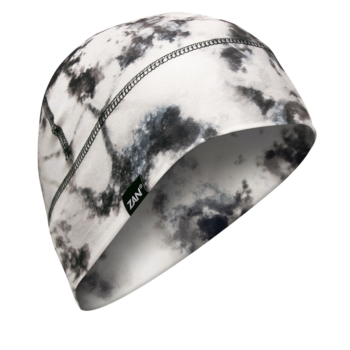Zan Headgear Zan Helmet Liner/Beanie SportFlex Series Black & White Tie Dye