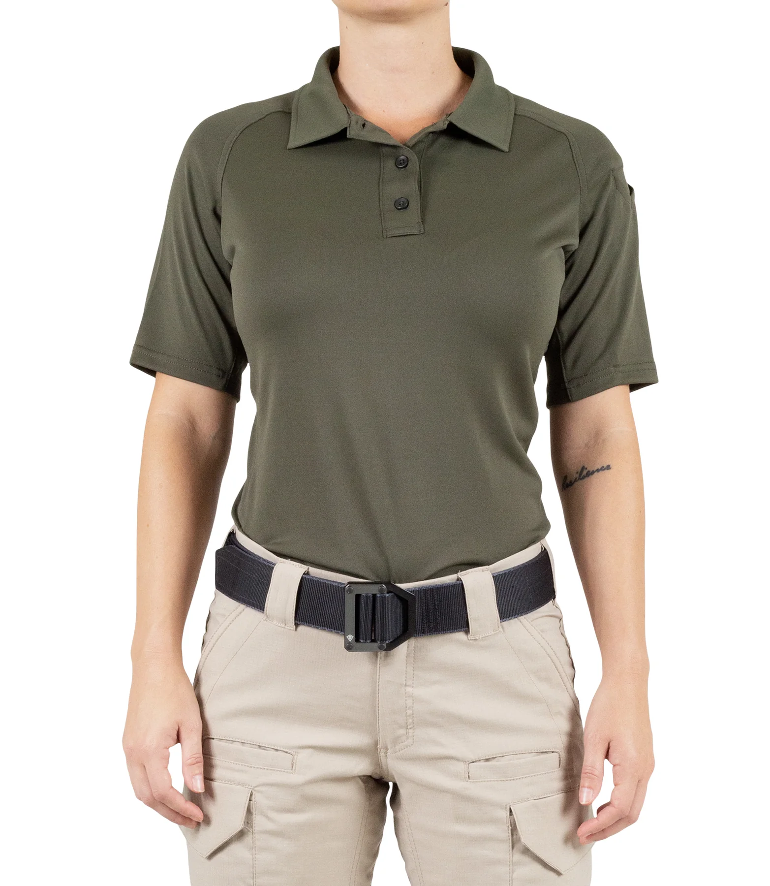 First Tactical Women's Performance Short Sleeve Polo - Khaki