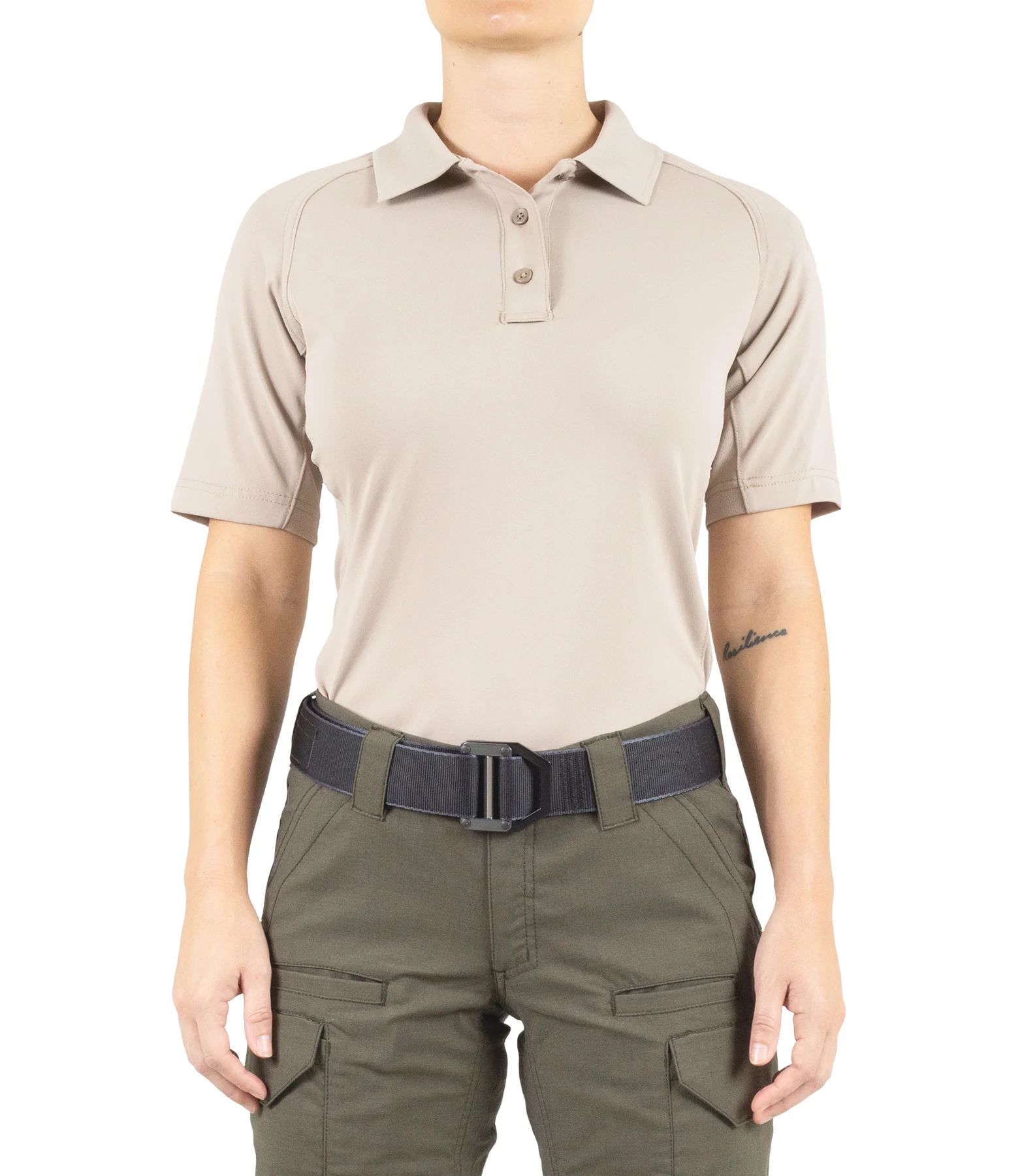 First Tactical Women's Performance Short Sleeve Polo - Khaki
