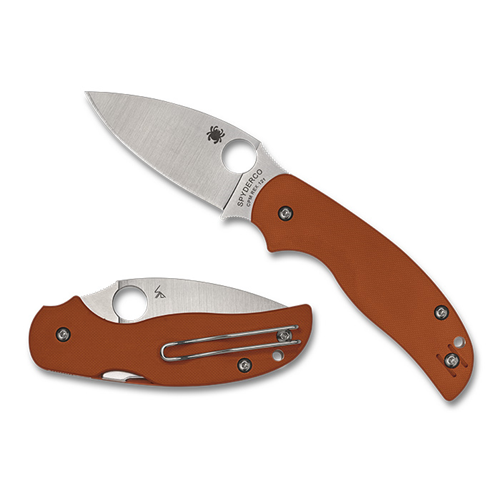 SPYDERCO Sage 5 Burnt Orange G-10 CPM REX 121 PlainEdge