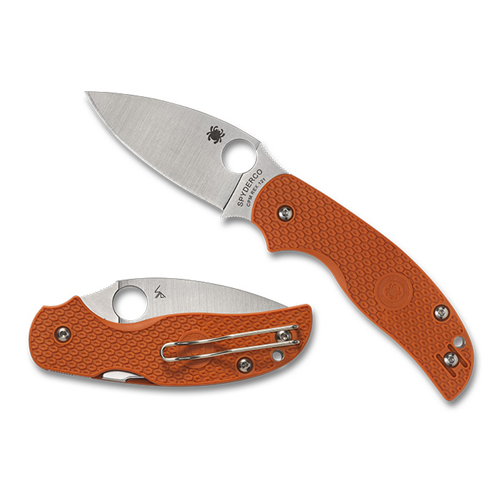 SPYDERCO Sage 5 Burnt Orange Lightweight CPM REX 121 PlainEdge