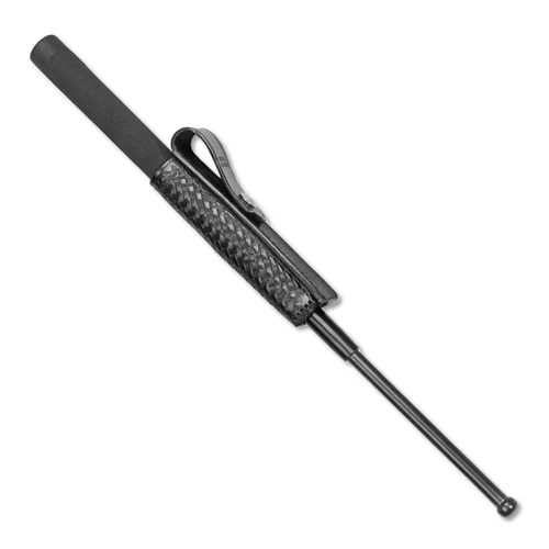Dutyman Long Basketweave Leather Baton Pouch (Open Bottom)