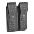 Dutyman Basketweave Leather Double Magazine Holder for 9MM
