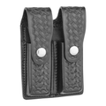 Dutyman Basketweave Leather Double Magazine Holder for 9MM