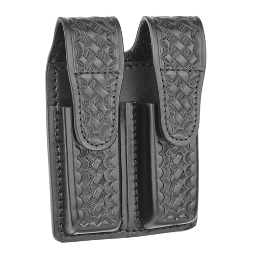 Dutyman Basketweave Leather Double Magazine Holder for 9MM