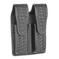 Dutyman Basketweave Leather Double Magazine Holder for 9MM