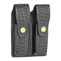 Dutyman Basketweave Leather Double Magazine Holder for 9MM