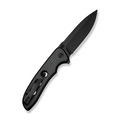 CIVIVI Knives CIVIVI Hyperpulse Flipper & Thumb Stud & Button Lock Knife Black Aluminum Handle (3.5 Black Stonewashed 14C28N Blade) C23087A-1