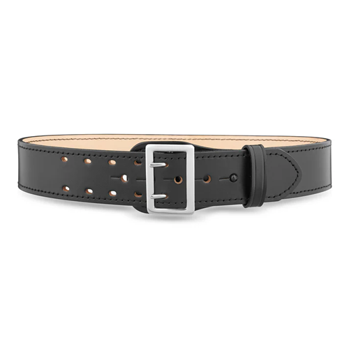Dutyman 2-1/4 Plain Leather Sam Browne 2-Row Stitch Duty Belt with Solid Brass Nickel Buckle - view 16
