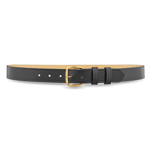 Dutyman 1-1/4 Plain Leather Garrison Belt with Gold Buckle