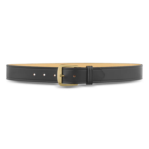 Dutyman 1-1/2 Plain Leather Garrison Belt with Gold Buckle
