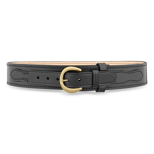 Dutyman 2-1/4 Plain Leather River Belt with Solid Brass Gold Buckle - view 5