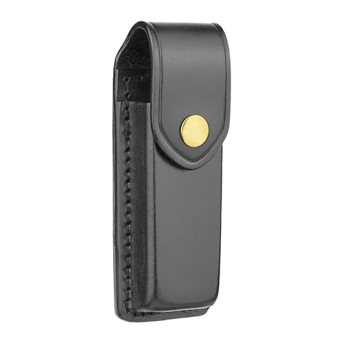 Dutyman Plain Black Leather Single Magazine Holder for 9mm