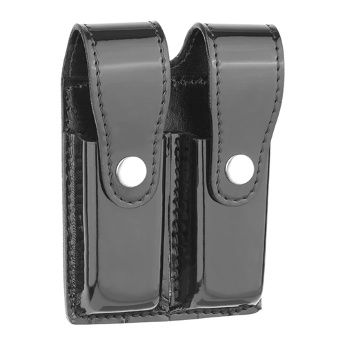 Dutyman Hi-Gloss Leather Double Magazine Holder for 9MM