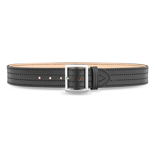 Dutyman 1-3/4 Plain Leather 4 Row Stitch Garrison Belt w/ Solid Brass/Nickel