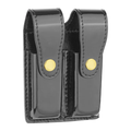 Dutyman Hi-Gloss Leather Double Magazine Holder for 9MM