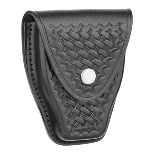 Dutyman Basketweave Leather Tapered Closed Single Cuff Case