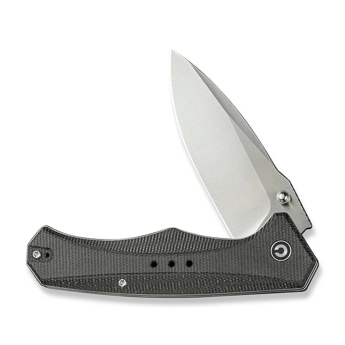CIVIVI Knives CIVIVI Photonix Flipper & Thumb Stud Knife Dark Green Canvas Micarta Handle (3.7 Satin Finished 14C28N Blade) C23081B-3