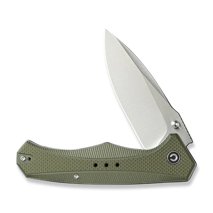 CIVIVI Knives CIVIVI Photonix Flipper & Thumb Stud Knife OD Green Coarse G10 Handle (3.7 Satin Finished 14C28N Blade) C23081B-2