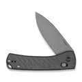 We Knife WEKNIFE Nightblade Crossbar Lock Knife Tiger Stripe Pattern Flamed Titanium Handle (2.98 Gray Stonewashed CPM 20CV Blade) WE22046-3