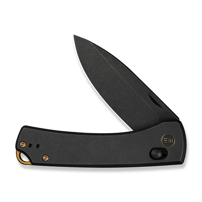 We Knife WEKNIFE Nightblade Crossbar Lock Knife Black Titanium Handle (2.98 Black Stonewashed CPM 20CV Blade) WE22046-1