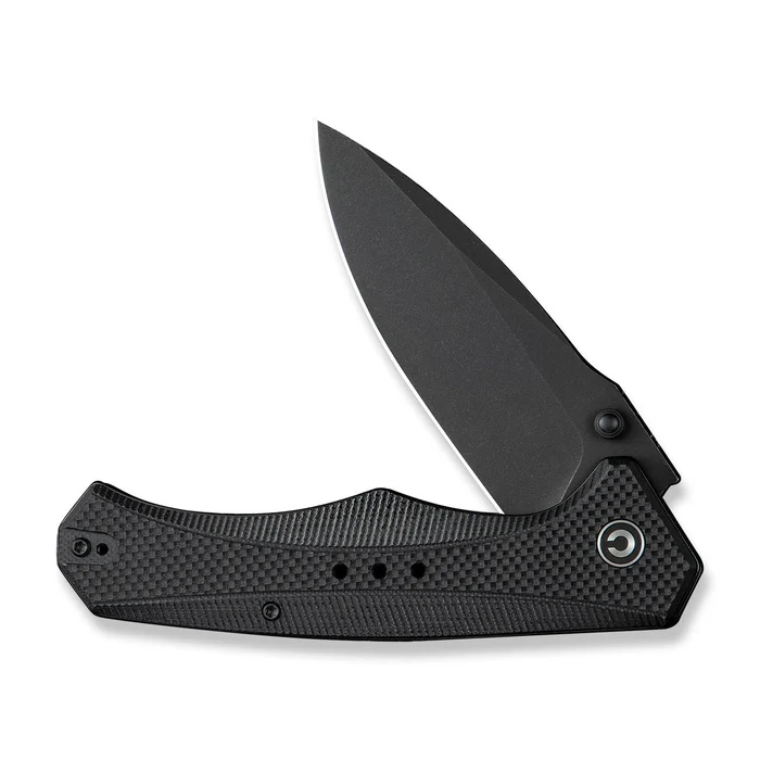 CIVIVI Knives CIVIVI Photonix Flipper & Thumb Stud Knife Black Coarse G10 Handle (3.7 Black Stonewashed 14C28N Blade) C23081B-1