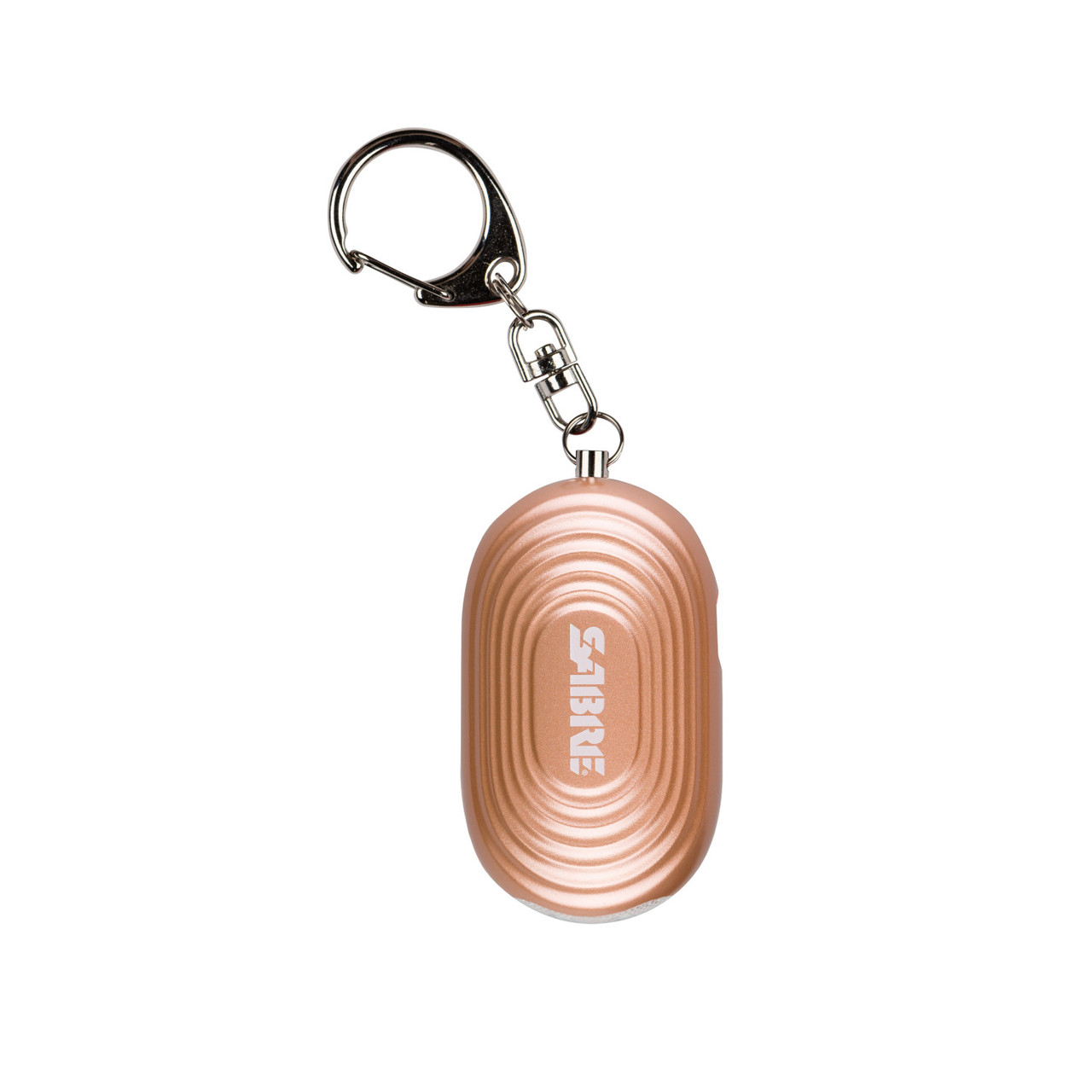 Sabre Personal Alarm w/LED light and snap hook attachment, Rose Gold