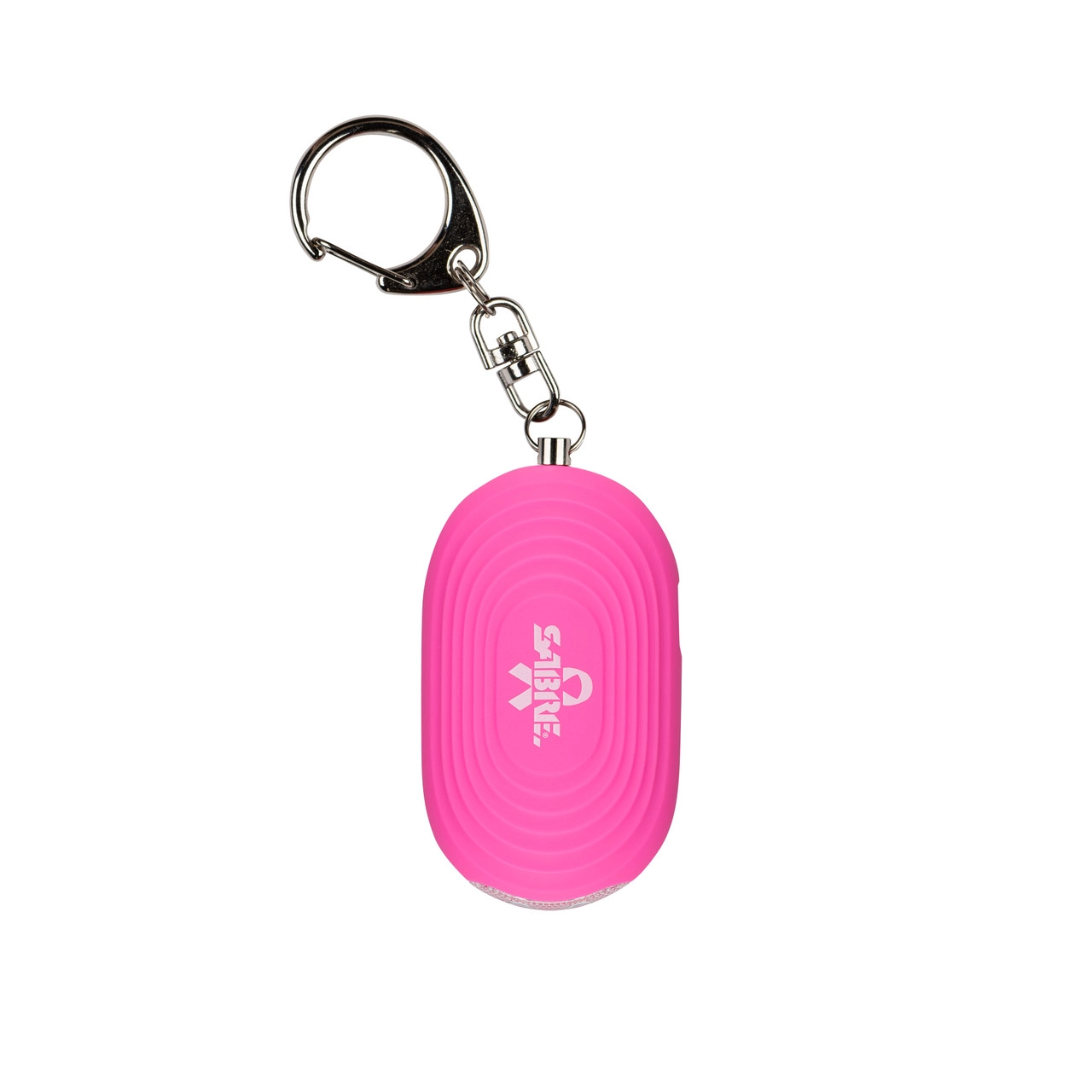 Sabre Personal Alarm w/LED light and snap hook attachment, Pink