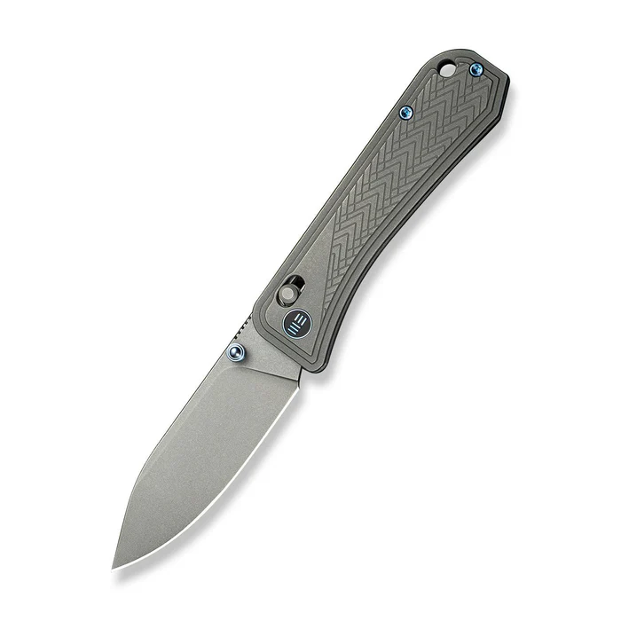 We Knife WEKNIFE Bougie Banter Thumb Stud & Crossbar Lock Knife Upscale Art Deco Styling On Gray Titanium Handle (2.91 Gray Stonewashed CPM S45VN Blade) WE24009-2