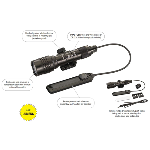 Streamlight Black, Weapon-Mounted Flashlight