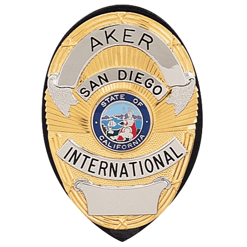 Aker Leather Shield Badge Holder