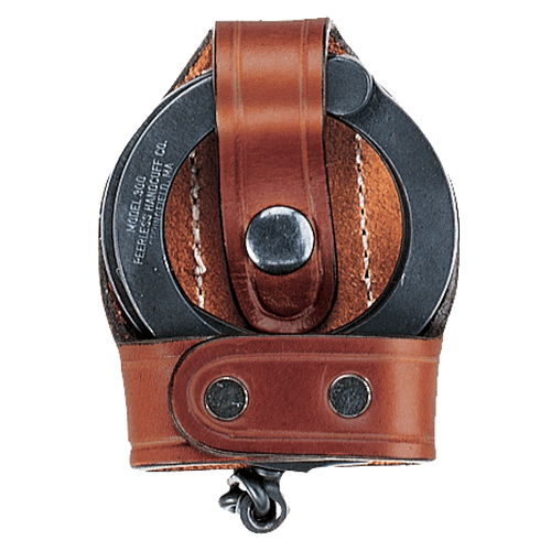Aker Leather Open Top Hinged Handcuff Case