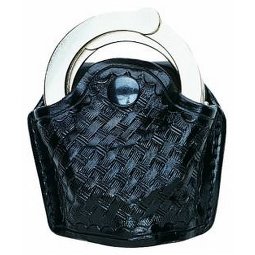 Aker Leather Open Top Hinged Handcuff Case