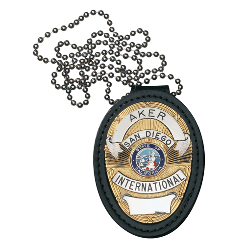 Aker Leather Recessed Shield Badge Holder