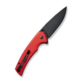 SENCUT Serene Flipper/Thumb Stud Folding Knife 3.48 Black D2 Drop Point Plain Edge Blade, Black Aluminum Handle