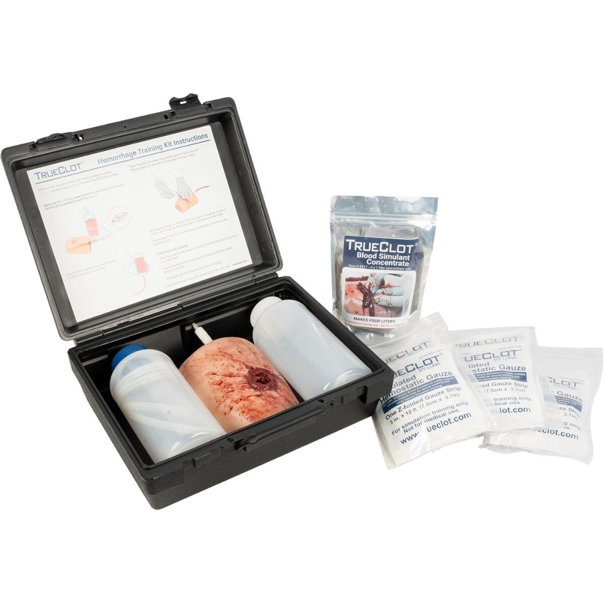 North American Rescue TrueClot Hemorrhage Training Kit - Large Caliber GSW with Bone Insert