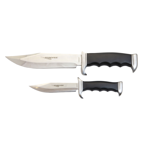 Humvee 2pc Bowie Knife Set- Black Pak