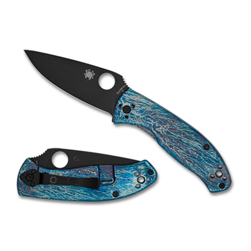 Spyderco TENACIOUS R.I.L. DISARRAY FINISH D2 Black Blade