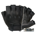 Damascus Half-Finger Leather Driving Gloves