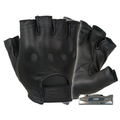 Damascus Half-Finger Leather Driving Gloves