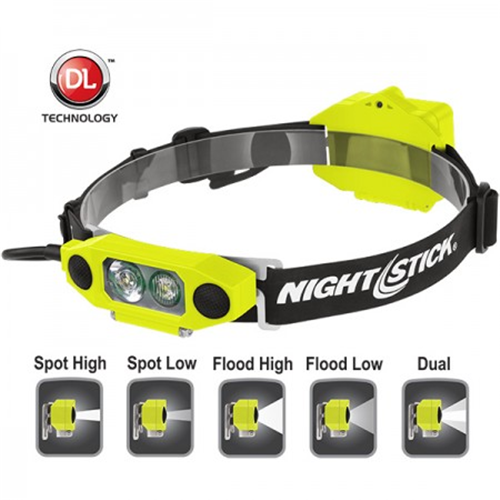 Nightstick DICATA Intrinsically Safe Low-Profile Dual-Light Headlamp