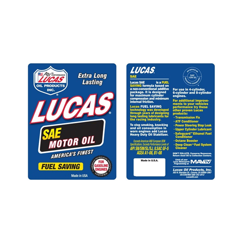 Lucas Oil SAE Petroleum High Mileage Motor Oil