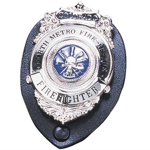 Strong Leather Company Snap Closure Clip On Badge Holder