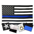 Thin Blue Line Durasleek Thin Blue Line American Flag, Sewn & Embroidered