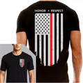 Thin Blue Line Men's T-Shirt - Thin Red Line Flag