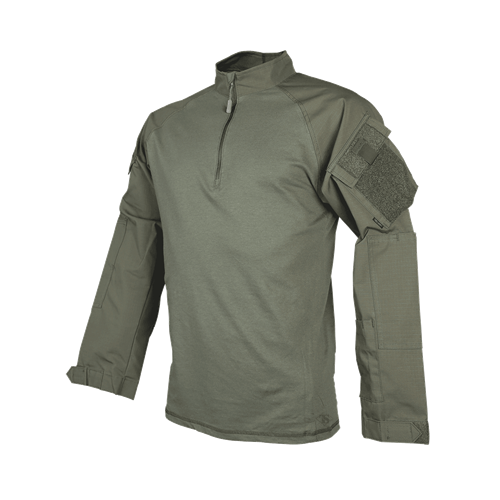 TRU-SPEC T.R.U. 1/4 Zip Combat Shirt - 65/35 Polyester Cotton Rip-Stop