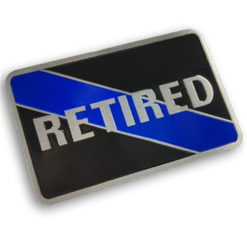 Thin Blue Line Retired Thin Blue Line Vehicle Emblem