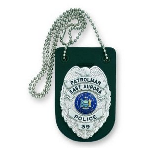 Strong Leather Company Badge Holder For Neck W/Chain