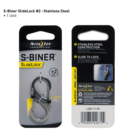 Nite-Ize S-Biner Stainless Steel SlideLock
